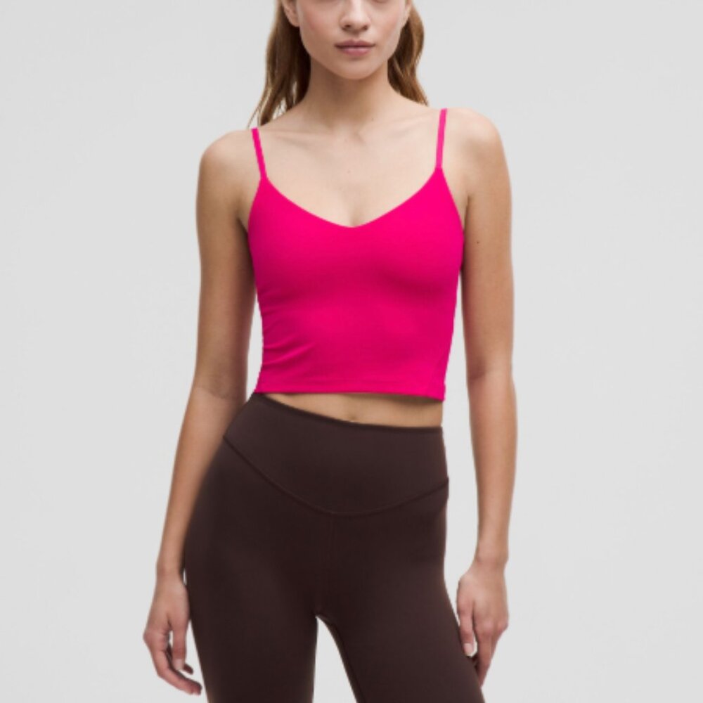 Lululemon Align Cropped Cami Tank A/B - Size 6 - Color Passionate